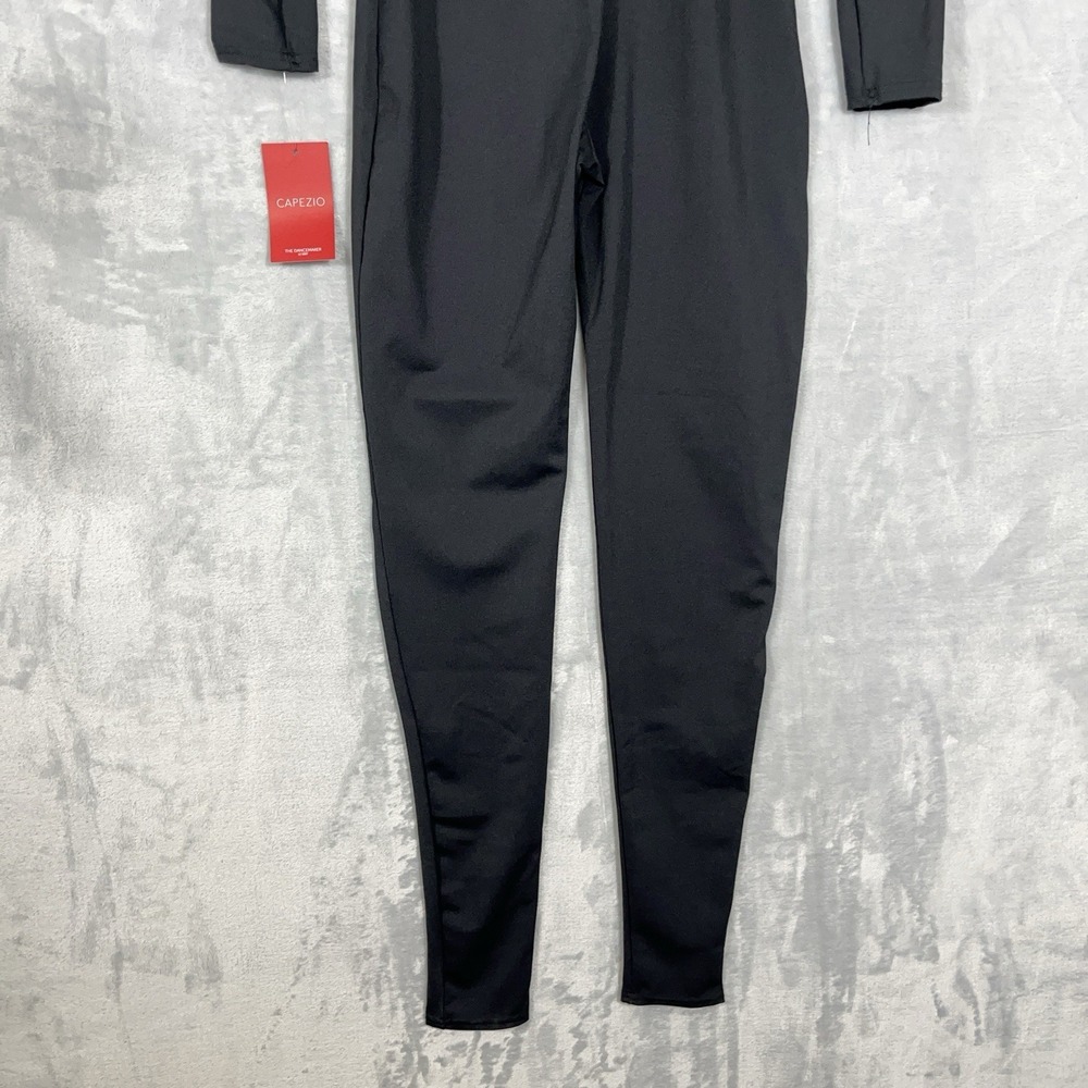 NWT Capezio Long Sleeve Unitard XL Black Full Length Dance TB114 - Picture 8 of 11